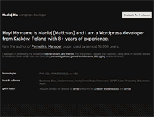 Tablet Screenshot of maciejbis.net